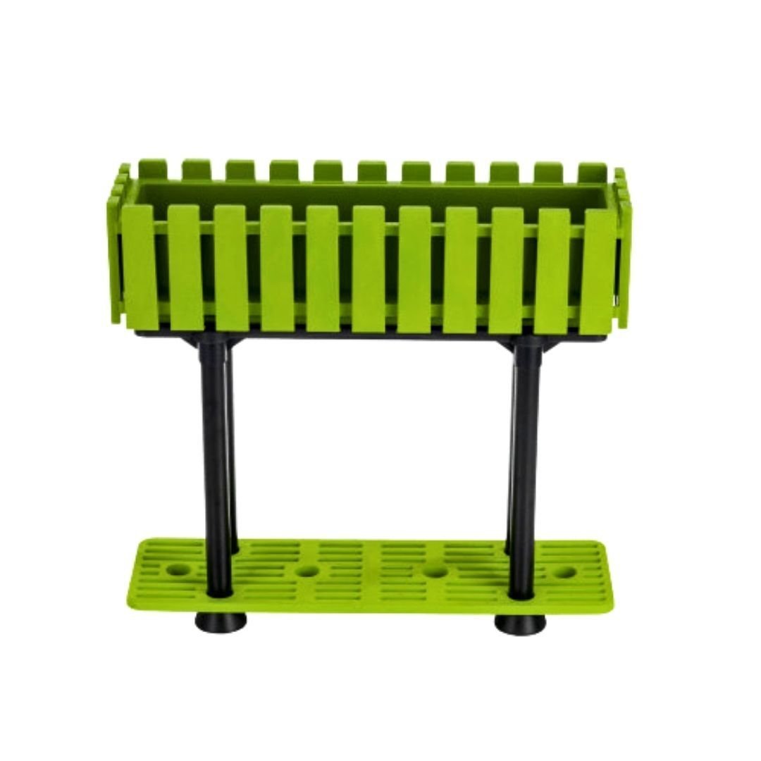 Poliwork Akasya Çit Balkon Stand80 Yosun Yeşili Saksı - 15 L