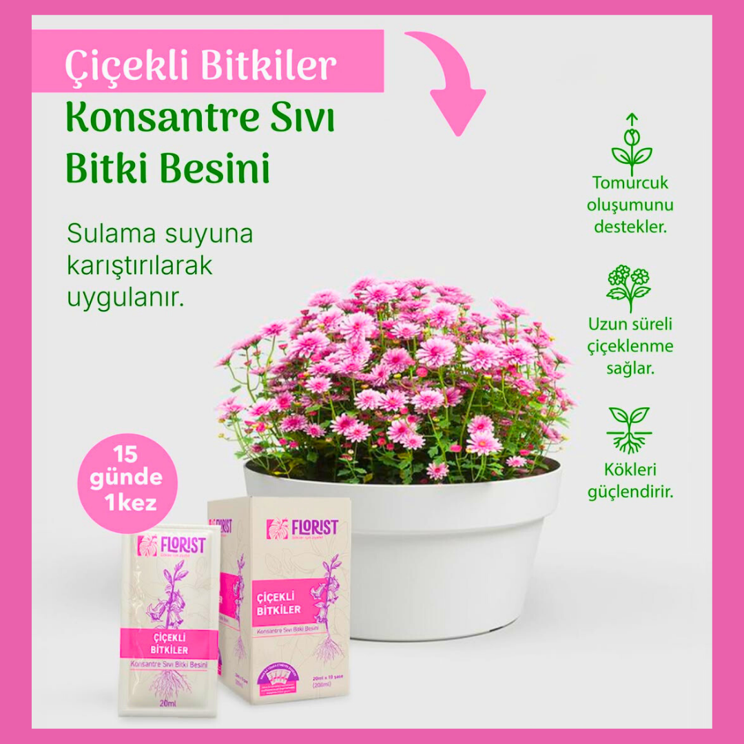 Florist Çiçekli Bitkiler Besini (20 ml × 10 Şase)