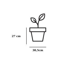 Poliwork Gardenya 30 Sütlü Kahve - 13 lt - Saksı Kılıfı