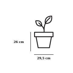 Poliwork Fulya30 Beyaz Saksı - 10 L