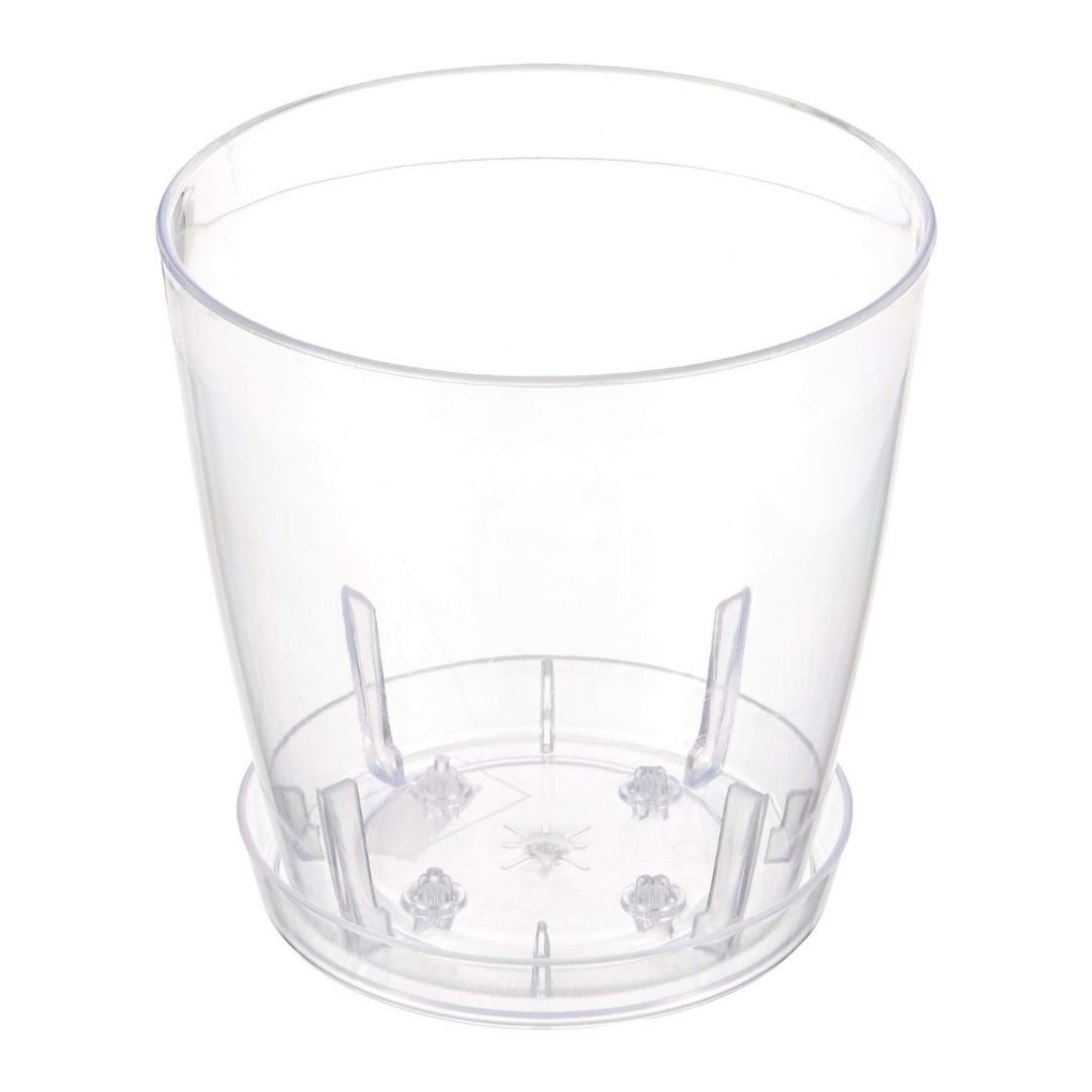 Poliwork Vanda Transparan Tabaklı Orkide Saksı - 2,2 lt