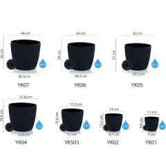 Serinova Yakut Saksı No:2 Drenaj Aparatı ile Birlikte 14 cm, 1,9 Litre