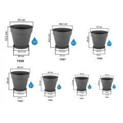 Serinova Yalı Saksı Seperatörlü No:3 19 cm, 3 Litre