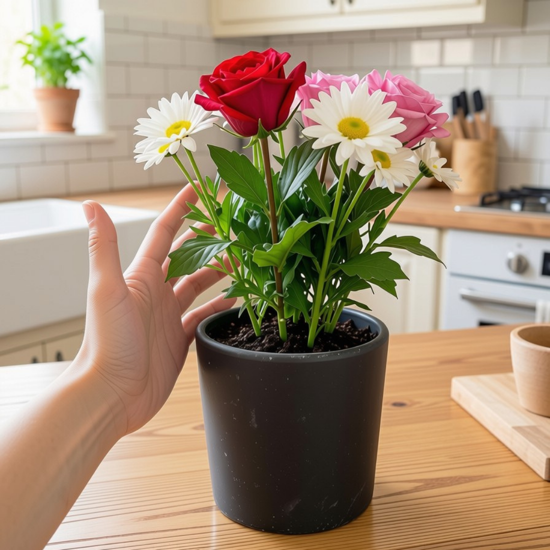 Seramik Saksı Siyah 16 cm – 18 cm Yükseklik