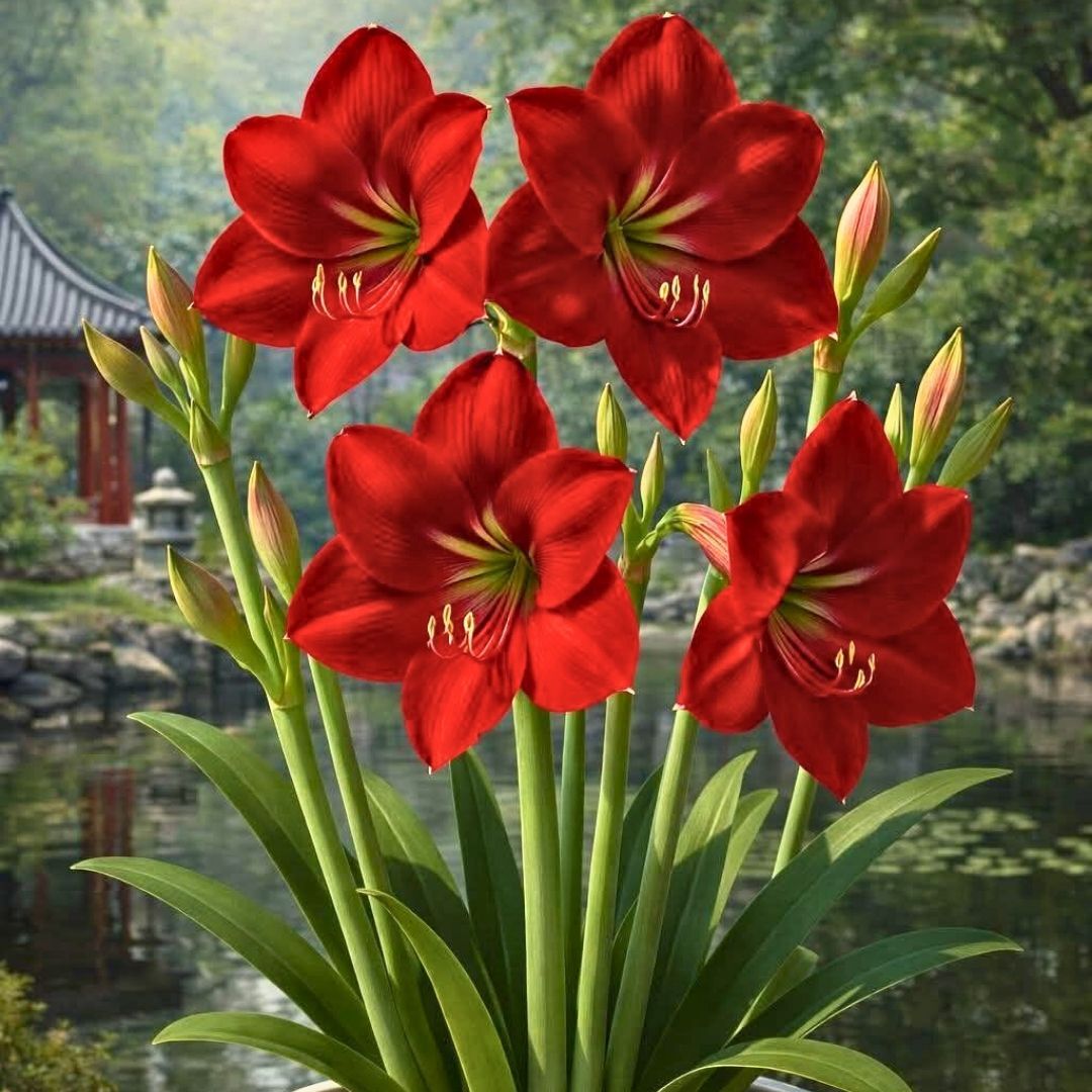 Redl Lion Amaryllis Soğanı - Güzel Hatun Çiçeği – Kırmızı