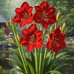 Redl Lion Amaryllis Soğanı - Güzel Hatun Çiçeği – Kırmızı