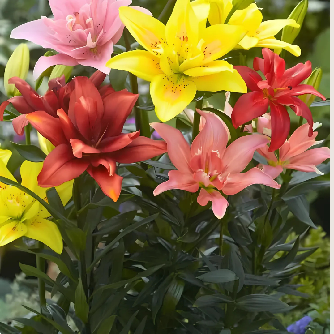 Double Asiatic Mixed Lilium - Asya Çift Karışımı Lilyum - Mix