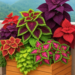 Yaprak Güzeli Çiçeği Saksıda Kolyos - Coleus