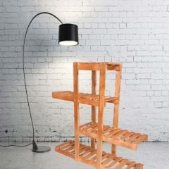 Tohumevi101 Saksı Stantı - %100 Doğal Masif Ahşap