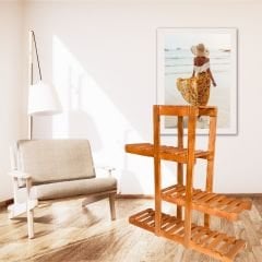 Tohumevi101 Saksı Stantı - %100 Doğal Masif Ahşap