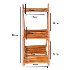 Tohumevi103 Saksı Stantı - %100 Doğal Masif Ahşap