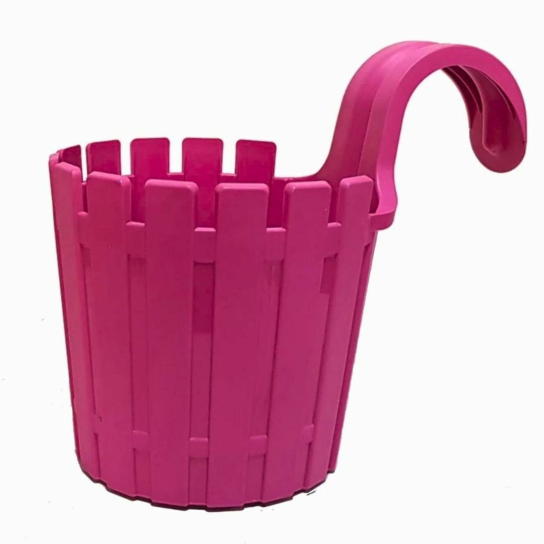 Poliwork Akasya Tekli Kolay Askı Pembe Saksı - 1,50 L