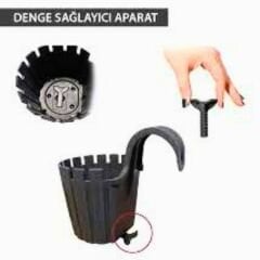 Poliwork Akasya Tekli Kolay Askı Pembe Saksı - 1,50 L