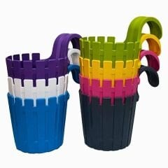 Poliwork Akasya Tekli Kolay Askı Pembe Saksı - 1,50 L