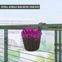 Poliwork Akasya Tekli Kolay Askı Mor Saksı - 1,50 L