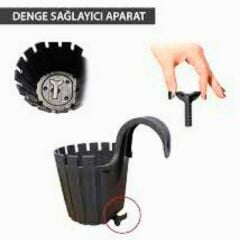 Poliwork Akasya Tekli Kolay Askı Mor Saksı - 1,50 L