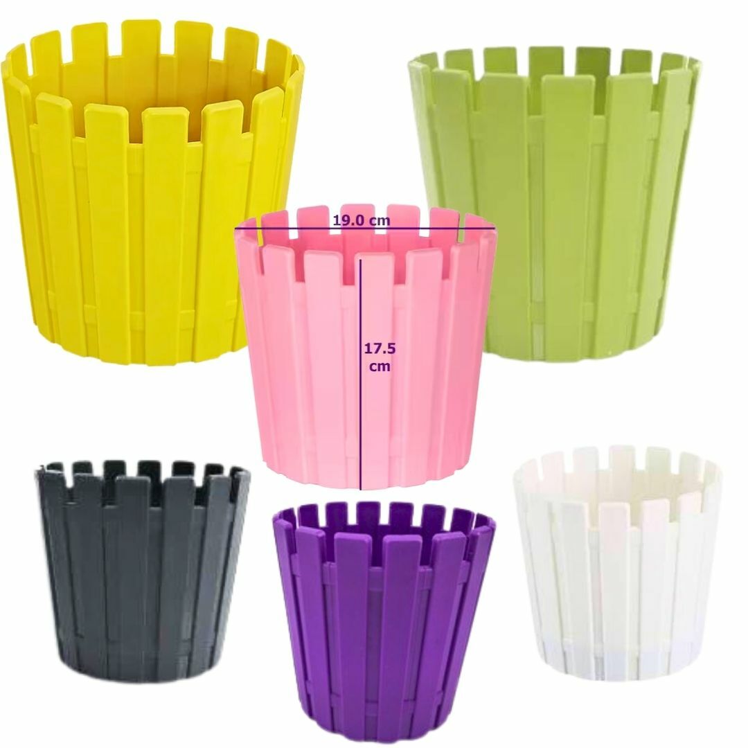 Poliwork Akasya Kaktüs 8,5 Pastel Mix Saksı - 0,42 L