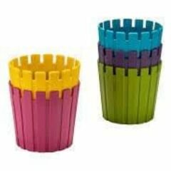 Poliwork Akasya Kaktüs 8,5 Pastel Mix Saksı - 0,42 L