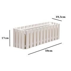 Poliwork Akasya Çit Balkon 60 Yosun Yeşili Saksı - 9 L