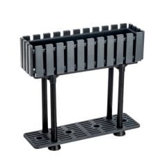 Poliwork Akasya Çit Balkon Stand80 Antrasit Saksı - 15 L